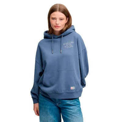 суичър,дамски,блузи,superdry,luxe,casual,relaxed,hoodie,blue,(vintage,indigo)