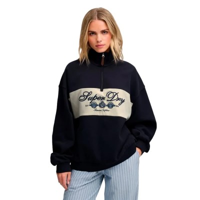 блуза,дамски,блузи,superdry,ornate,script,sweatshirt,blue,(darkest,navy)