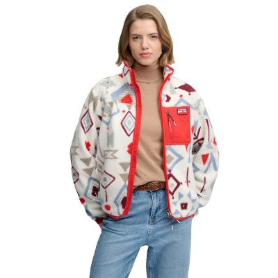 поларена,блуза,дамски,блузи,superdry,outdoor,printed,fleece,full,zip,sweatshirt,white,(natural,aztec,red,aop)