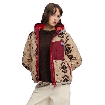 яке,мъжки,якета,дамски,якета,и,палта,superdry,sherpa,jaquard,fleece,hybrid,jacket,brown,(cream,aztec)