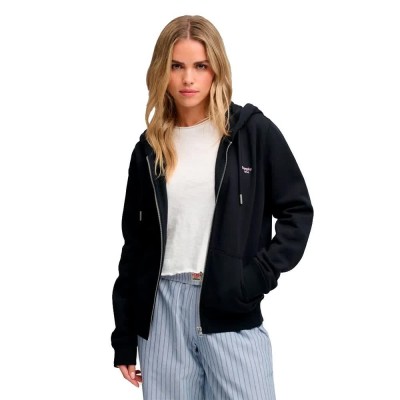 блуза,дамски,блузи,superdry,signature,embroidered,full,zip,sweatshirt,blue,(eclipse,navy)