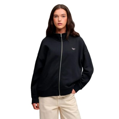 блуза,дамски,блузи,superdry,signature,embroidered,oversized,track,full,zip,sweatshirt,black,(eclipse,navy)