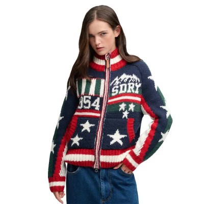 блуза,мъжки,пуловери,дамски,пуловери,superdry,statement,alpine,knit,sweater,blue,(eclipse,navy,multi)