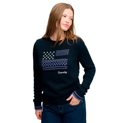 блуза,мъжки,пуловери,дамски,пуловери,superdry,statement,cable,flag,knit,sweater,blue,(eclipse,navy)
