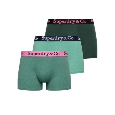 боксерки,мъжко,бельо,superdry,m3110481a,trunk,boxers,3,units,green,(forest,marl,grn,marl,grn,grit)