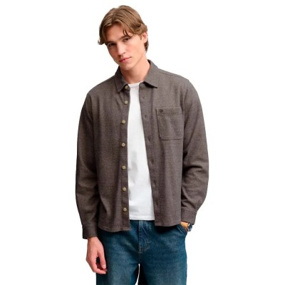 риза,с,дълъг,ръкав,дамски,ризи,мъжки,ризи,superdry,twill,tweed,jersey,long,sleeve,shirt,brown,(taupe,tweed)