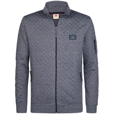 блуза,мъжки,пуловери,petrol,industries,m,3060,swc321,full,zip,sweatshirt,grey,(royal,navy)
