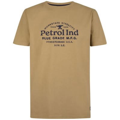 тениска,мъжки,тениски,дамски,тениски,petrol,industries,m,3060,tsr152,short,sleeve,t,shirt,beige,brown,(oak)