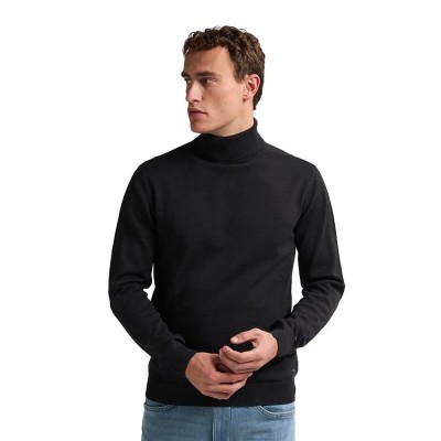 блуза,мъжки,пуловери,дамски,пуловери,petrol,industries,m,ros,kwc260,high,neck,sweater,black,(deep,black)