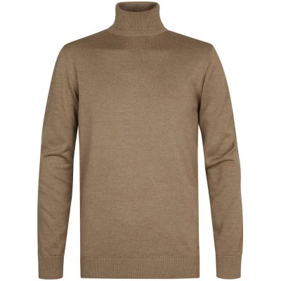 блуза,мъжки,пуловери,дамски,пуловери,petrol,industries,m,ros,kwc260,high,neck,sweater,beige,brown,(oak)