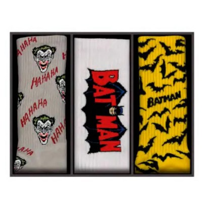 чорапи,мъжки,чорапи,дамски,чорапи,jimmy,lion,athletic,batman,long,socks,3,pairs,multicolor,(multicolor)
