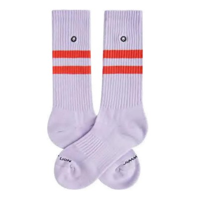 чорапи,мъжки,чорапи,дамски,чорапи,jimmy,lion,athletic,essentials,stripes,crew,socks,purple,(purple)