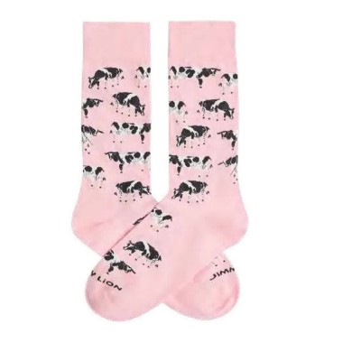 чорапи,мъжки,чорапи,дамски,чорапи,jimmy,lion,odd,cow,out,long,socks,pink,(pink)