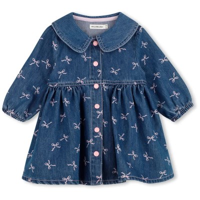 рокля,дамски,поли,и,рокли,billieblush,u22456,3,4,sleeve,dress,blue,(denim,blue)