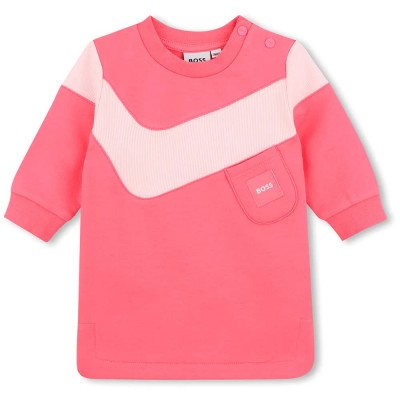 рокля,дамски,поли,и,рокли,boss,j53328,long,sleeve,dress,pink,(gum)