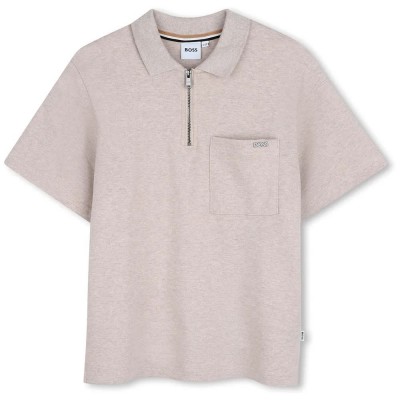 дамски,блузи,с,яка,мъжки,блузи,с,яка,boss,j53377,short,sleeve,polo,beige,(raw,marbled)