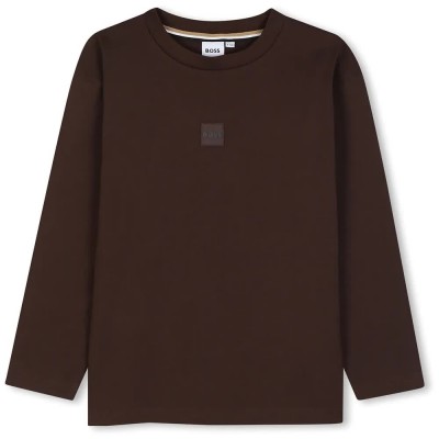 тениска,мъжки,тениски,дамски,тениски,boss,j53415,long,sleeve,t,shirt,brown,(brown)