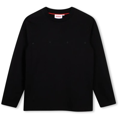 тениска,мъжки,тениски,дамски,тениски,hugo,g01243,long,sleeve,t,shirt,black,(black)