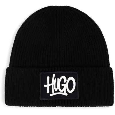 юношеска,шапка,всички,шапки,hugo,g01316,junior,beanie,black,(black)