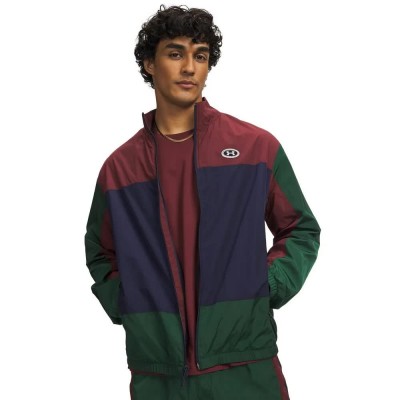 блуза,мъжки,пуловери,under,armour,icon,woven,track,full,zip,sweatshirt,multicolor,(green,white)