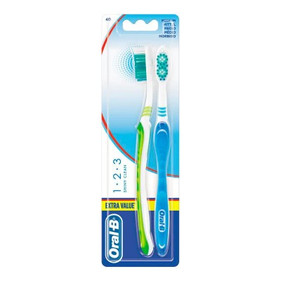 хигиена,аксесоари,oral,b,shiny,clean,toothbrushs,assorted,2,units,clear,(assorted)