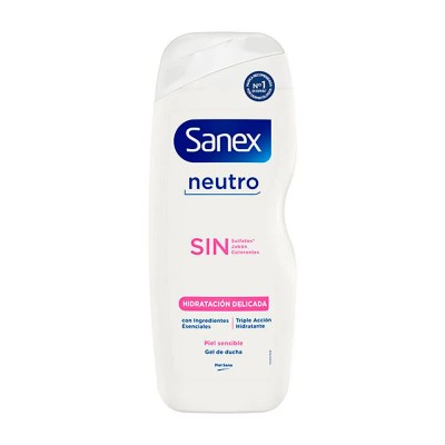 хигиена,тяло,sanex,neutro,hidratación,delicada,600ml,shower,gel,white,(multicolor)