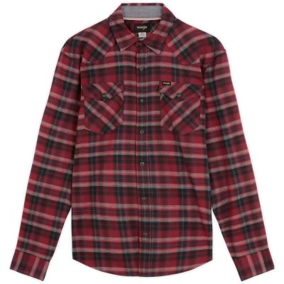 риза,с,дълъг,ръкав,дамски,ризи,мъжки,ризи,wrangler,western,regular,fit,long,sleeve,shirt,red,(syrah)
