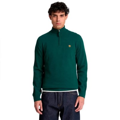 блуза,мъжки,пуловери,дамски,пуловери,timberland,cohas,brook,merino,1,4,zip,sweater,green,(sycamore,heather)