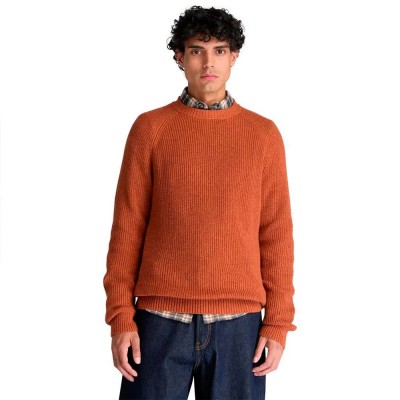 блуза,мъжки,пуловери,дамски,пуловери,timberland,cotton,blend,raglan,sleeve,crew,sweater,orange,(brownout,heather)