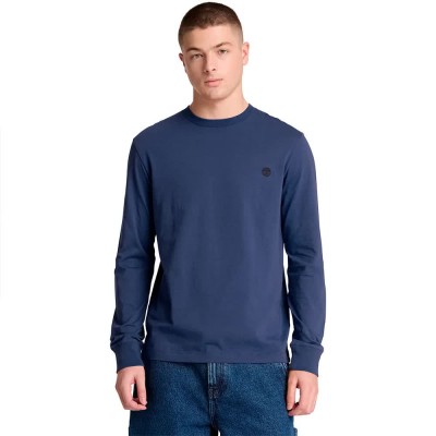 тениска,мъжки,тениски,дамски,тениски,timberland,dunstan,river,tree,embroidered,slim,long,sleeve,t,shirt,blue,(naval,academy)