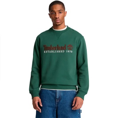 суичър,мъжки,пуловери,timberland,established,1973,embroidered,logo,crew,hoodie,green,(sycamore)