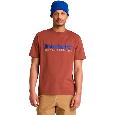 тениска,мъжки,тениски,дамски,тениски,timberland,established,1973,embroidered,short,sleeve,t,shirt,orange,(brownout)