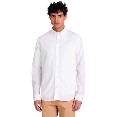 риза,с,дълъг,ръкав,дамски,ризи,мъжки,ризи,timberland,poplin,long,sleeve,shirt,white,(white)