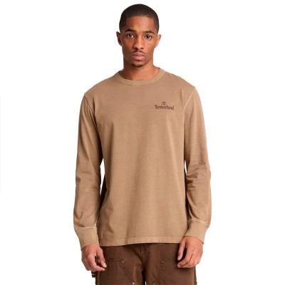 тениска,мъжки,тениски,дамски,тениски,timberland,south,cabot,gd,print,hermine,wash,long,sleeve,t,shirt,brown,(ermine,wash)