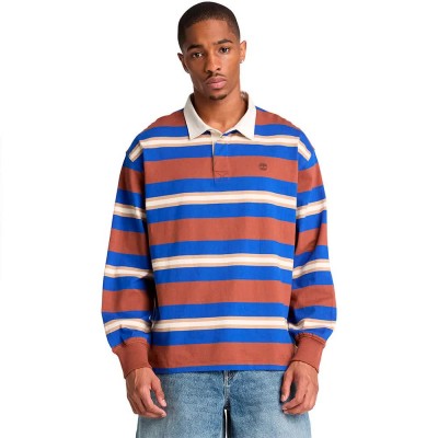 дамски,блузи,с,яка,мъжки,блузи,с,яка,timberland,striped,rugby,long,sleeve,polo,multicolor,(brownout,yd)