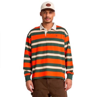 дамски,блузи,с,яка,мъжки,блузи,с,яка,timberland,striped,rugby,long,sleeve,polo,orange,(tangerine,tango,yd)