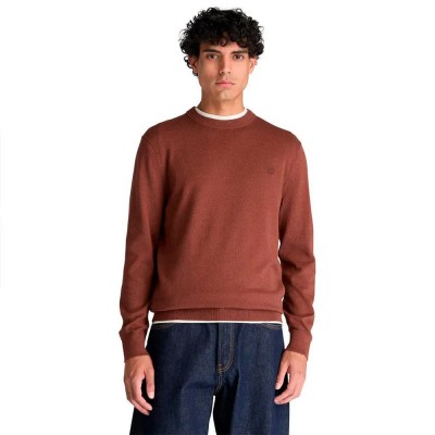 блуза,мъжки,пуловери,дамски,пуловери,timberland,williams,river,cotton,crew,sweater,brown,(brownout,heather)