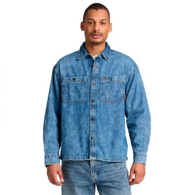 риза,с,дълъг,ръкав,дамски,ризи,мъжки,ризи,timberland,windham,denim,pocket,long,sleeve,shirt,blue,(harbour,blue,wash)