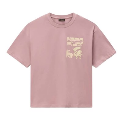 тениска,мъжки,тениски,дамски,тениски,napapijri,aral,short,sleeve,t,shirt,pink,(pink,woodrose)