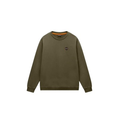 блуза,мъжки,пуловери,napapijri,badge,crew,sweatshirt,green,(olive,night)