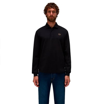 дамски,блузи,с,яка,мъжки,блузи,с,яка,napapijri,badge,long,sleeve,polo,black,(black,beauty)