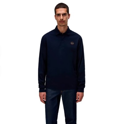 дамски,блузи,с,яка,мъжки,блузи,с,яка,napapijri,badge,long,sleeve,polo,blue,(blu,marine)