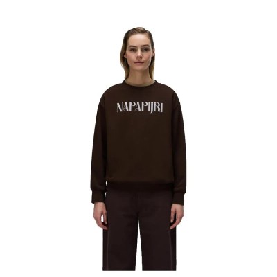блуза,дамски,блузи,napapijri,bliss,crew,sweatshirt,brown,(demitasse)