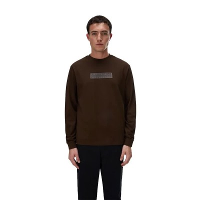 тениска,мъжки,тениски,дамски,тениски,napapijri,box,logo,long,sleeve,t,shirt,brown,(demitasse)
