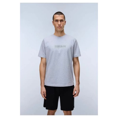 тениска,мъжки,тениски,дамски,тениски,napapijri,box,logo,short,sleeve,t,shirt,grey,(light,grey,melange)