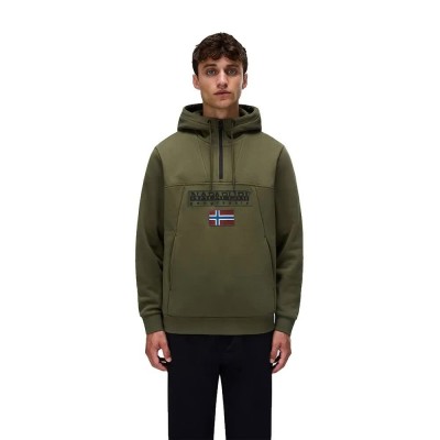 суичър,мъжки,пуловери,napapijri,burgee,2.0,hoodie,green,(olive,night)