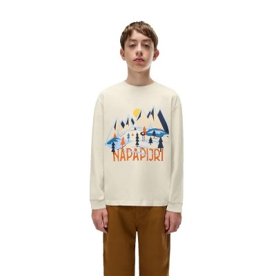 тениска,мъжки,тениски,дамски,тениски,napapijri,ellis,long,sleeve,t,shirt,beige,(putty)