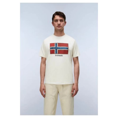 тениска,мъжки,тениски,дамски,тениски,napapijri,flag,tiki,short,sleeve,t,shirt,white,(white,whisper)