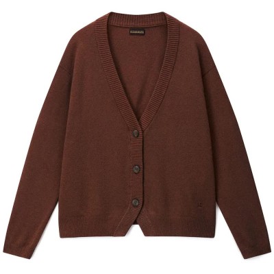 жилетка,мъжки,пуловери,дамски,пуловери,napapijri,miss,cardigan,brown,(demitasse)