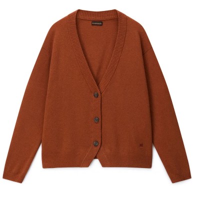 жилетка,мъжки,пуловери,дамски,пуловери,napapijri,miss,cardigan,brown,(rubber)